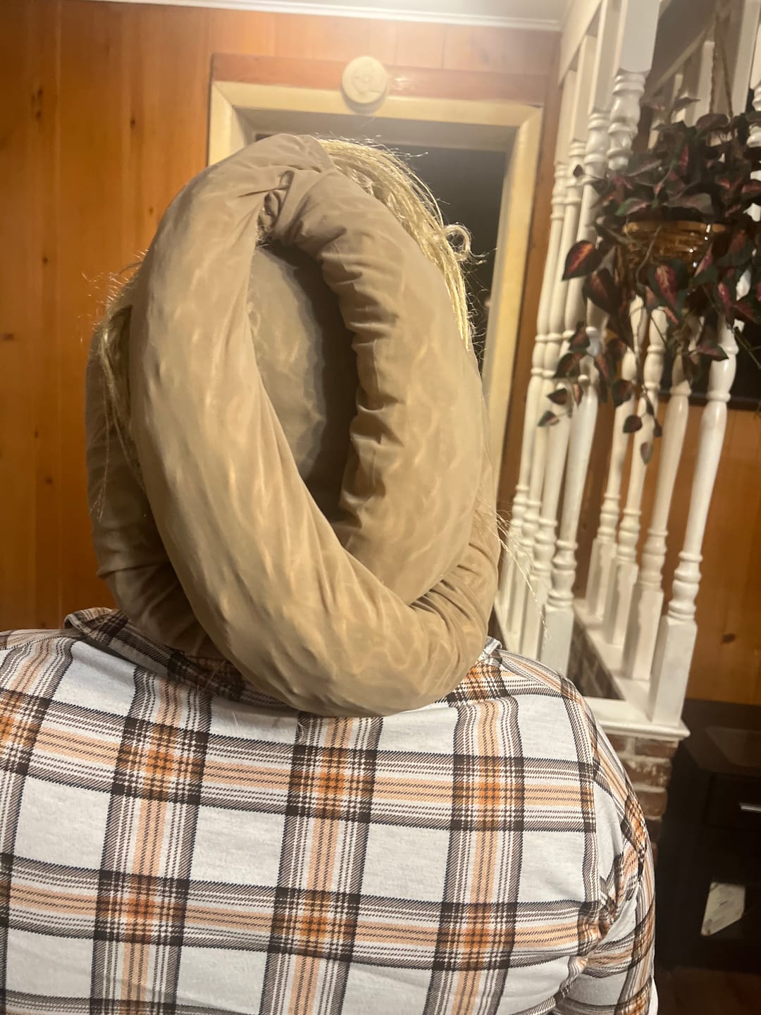 Customer photo review of Pantyhose Bonnet for Sleeping