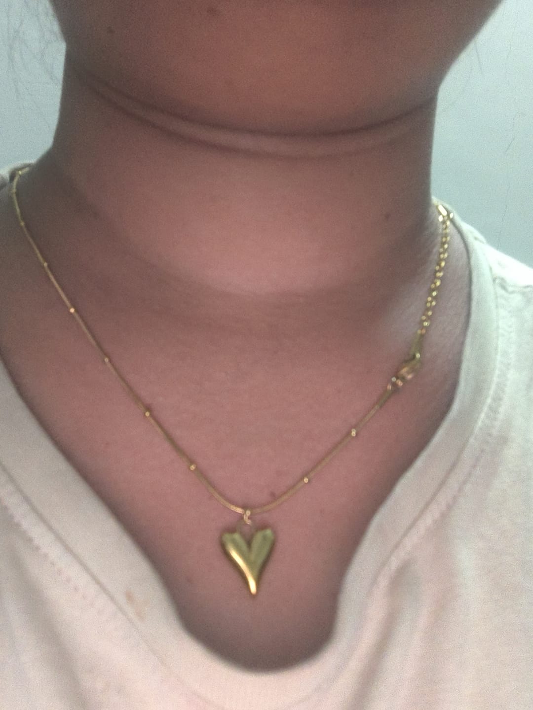 Customer photo review of Heart Ball Chain Pendant
