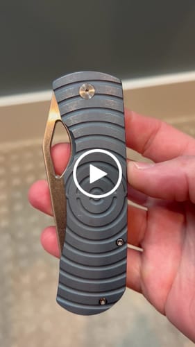 Customer video review of McNees Dixon Shockwave Frame Lock Knife, Blue Anodized Titanium, Satin MagnaCut Blade & Satin Hardware – Made in USA (2426)