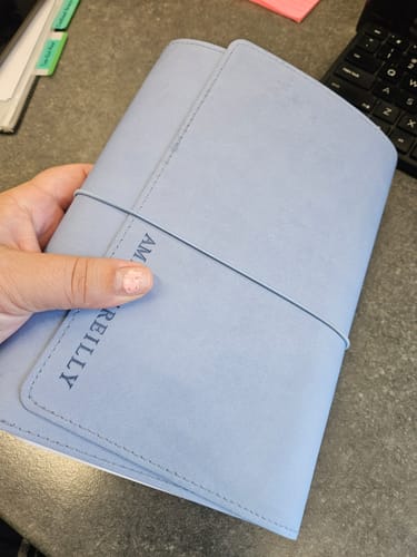 Customer photo review of Refillable Folio - PERIWINKLE BLUE TRIFOLD