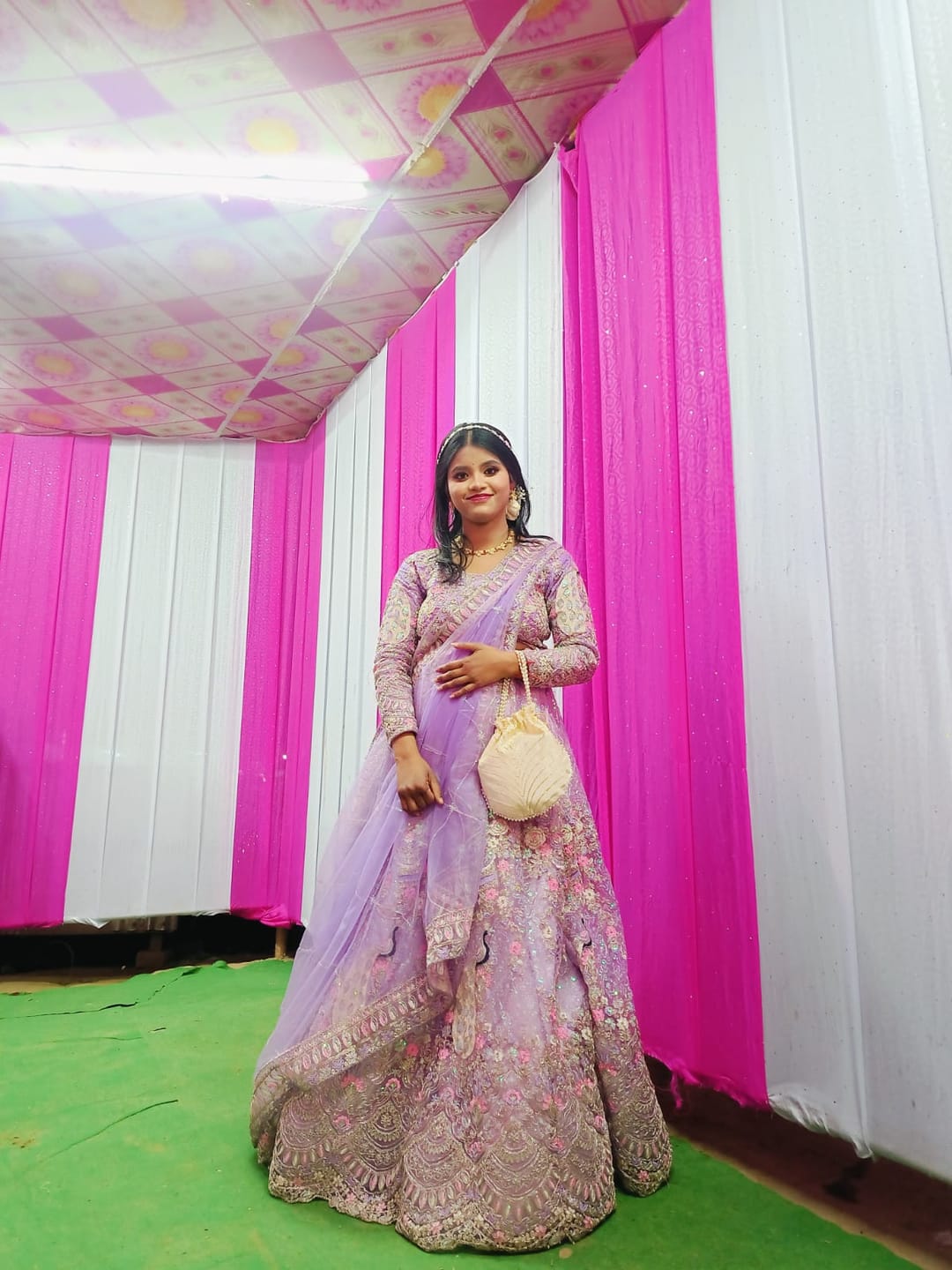 Customer photo review of Beautiful Peacock Design Butterfly Net Coding & Sequins Work Lehenga Choli