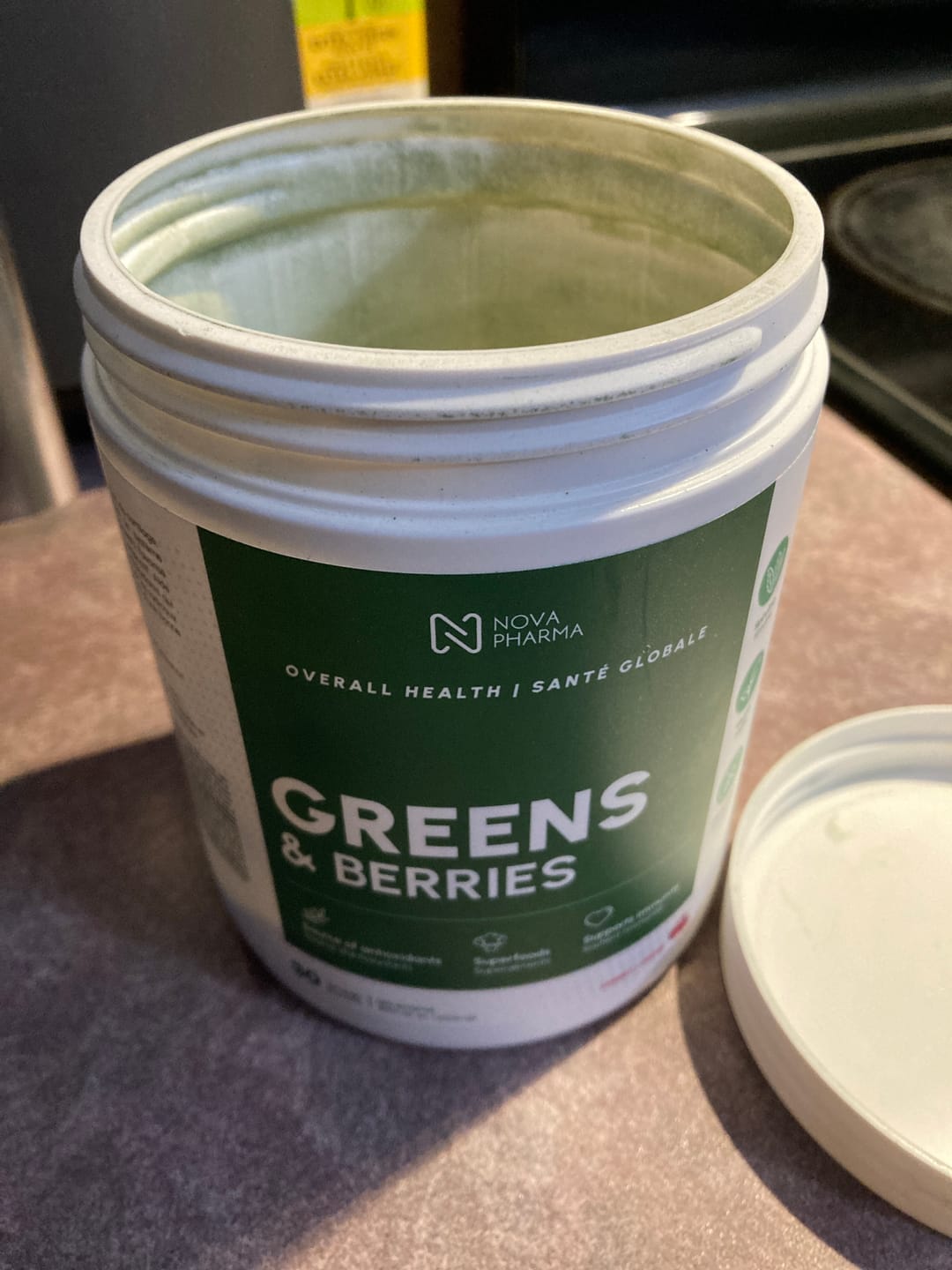 Customer photo review of Nova Pharma - Greens & Berries - 315g