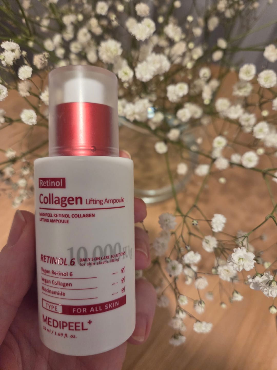 Customer photo review of Liftinga ampula ar retinolu un kolagēnu Medi-Peel Retinol Collagen Lifting Ampoule