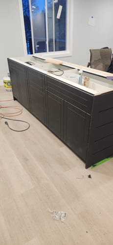 Customer photo review of Adjustable Plastic Legs - 4 Inches to 6-3/8 Inches