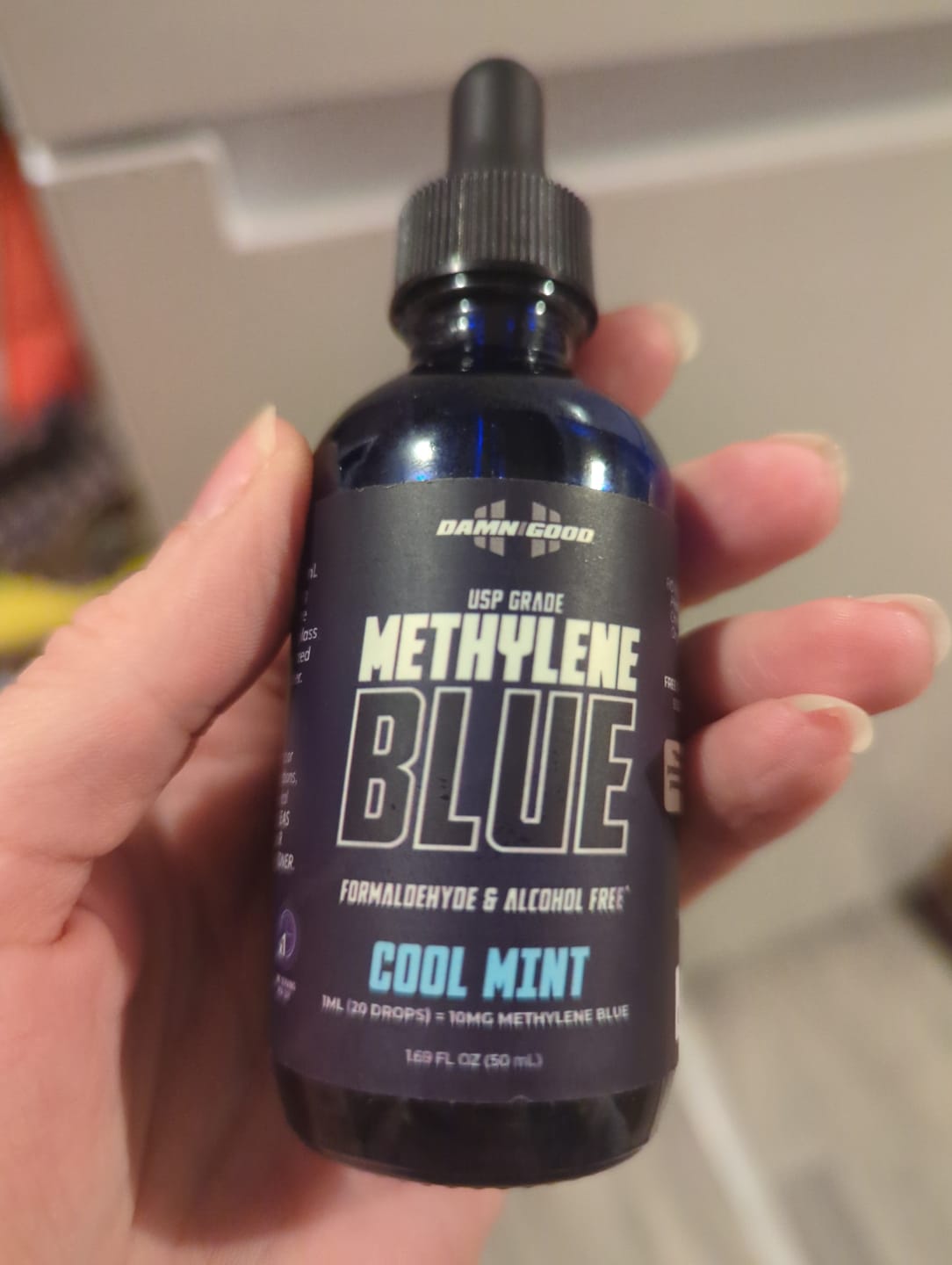 Customer photo review of Damn Good™ Methylene Blue – USP Grade Solution (Cool Mint)