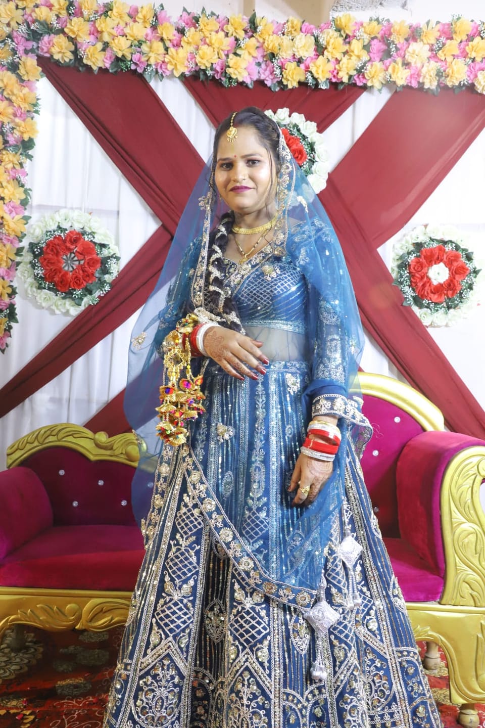 Customer photo review of Royal Elegant Butterfly Net Sequins & Codding Embroidery Work Lehenga Choli