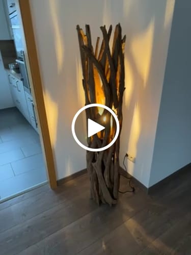Customer video review of Möbel Bressmer Stehlampe Treibholz ACE, ohne Leuchtmittel, E27, Nachhaltig