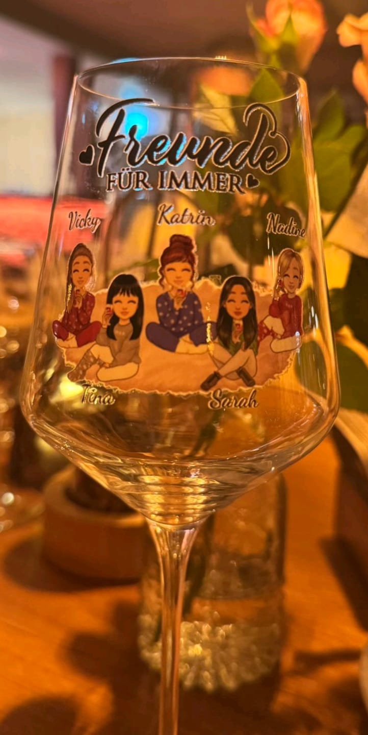 Customer photo review of Herzensmenschen - Personalisiertes Weinglas
