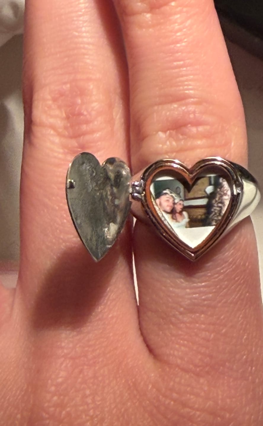 Customer photo review of LOCKET HEART RING