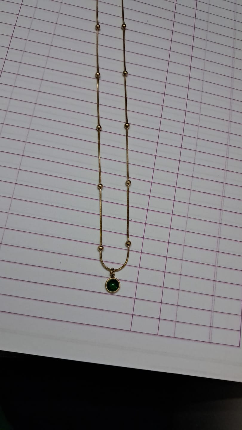 Customer photo review of Emerald Glow Pendant
