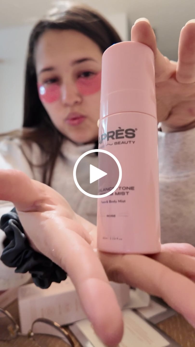 Customer video review of Balancing Serum Face + Body Mist