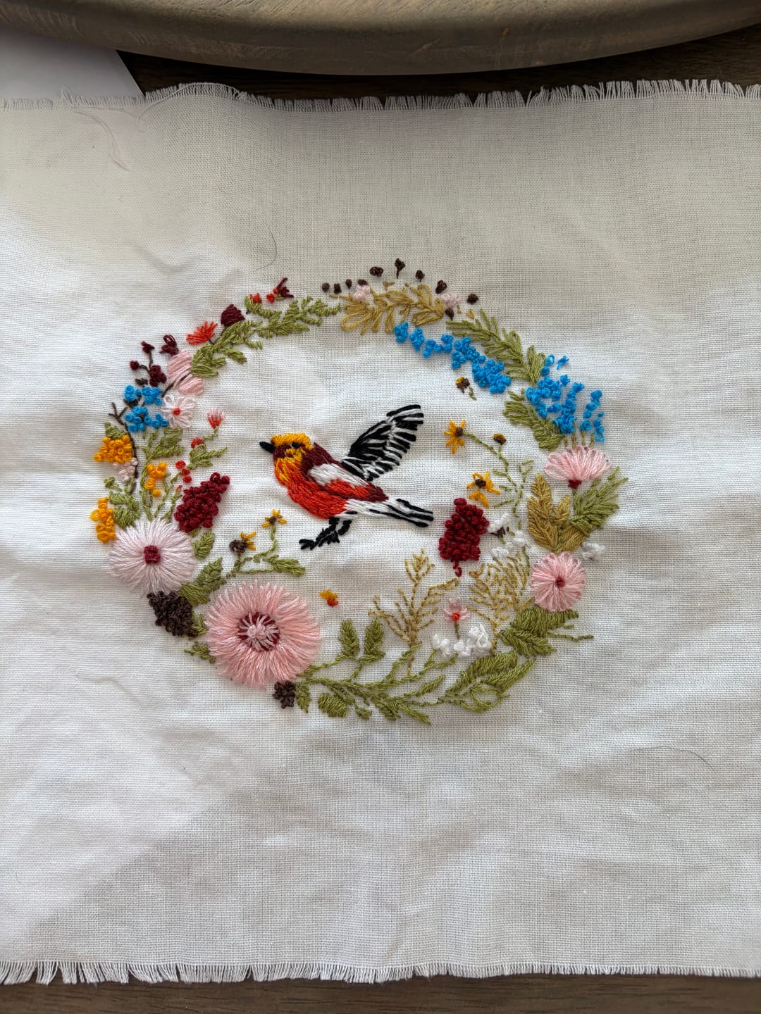 Customer photo review of Rubbyoo Embroidery Kit - Cute Bird