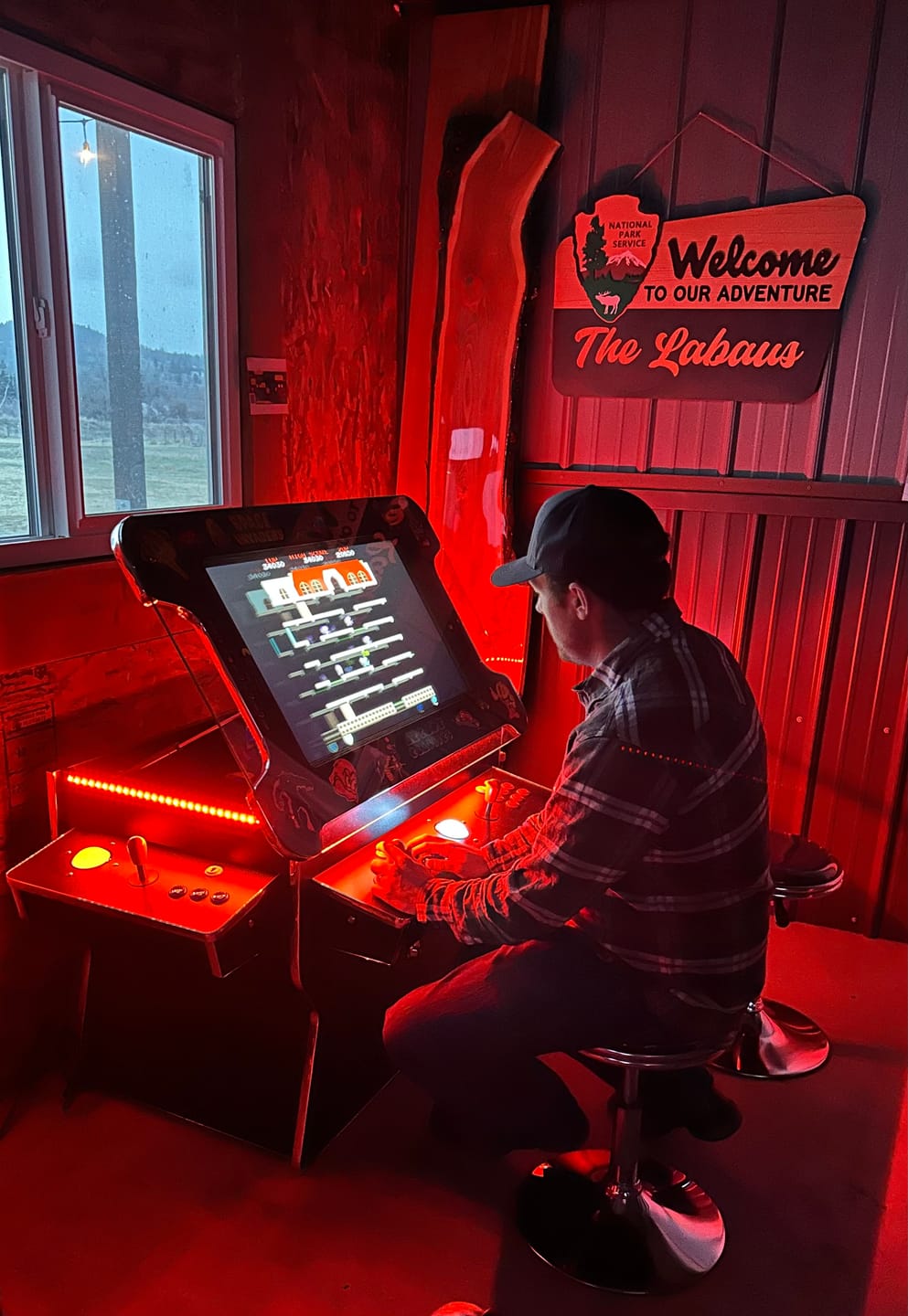 Customer photo review of Cocktail Arcade Machine 4600 Games 32 inch screen Tilt Up Black Multi Cade
