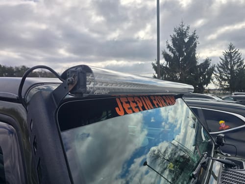 Customer photo review of Light Bar Cover | Dual Row 52"