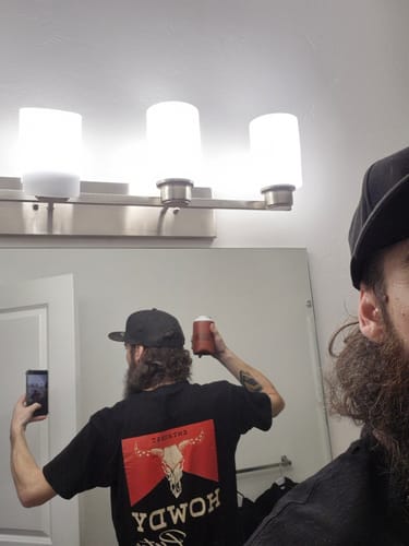 Customer photo review of HOWDY TEE