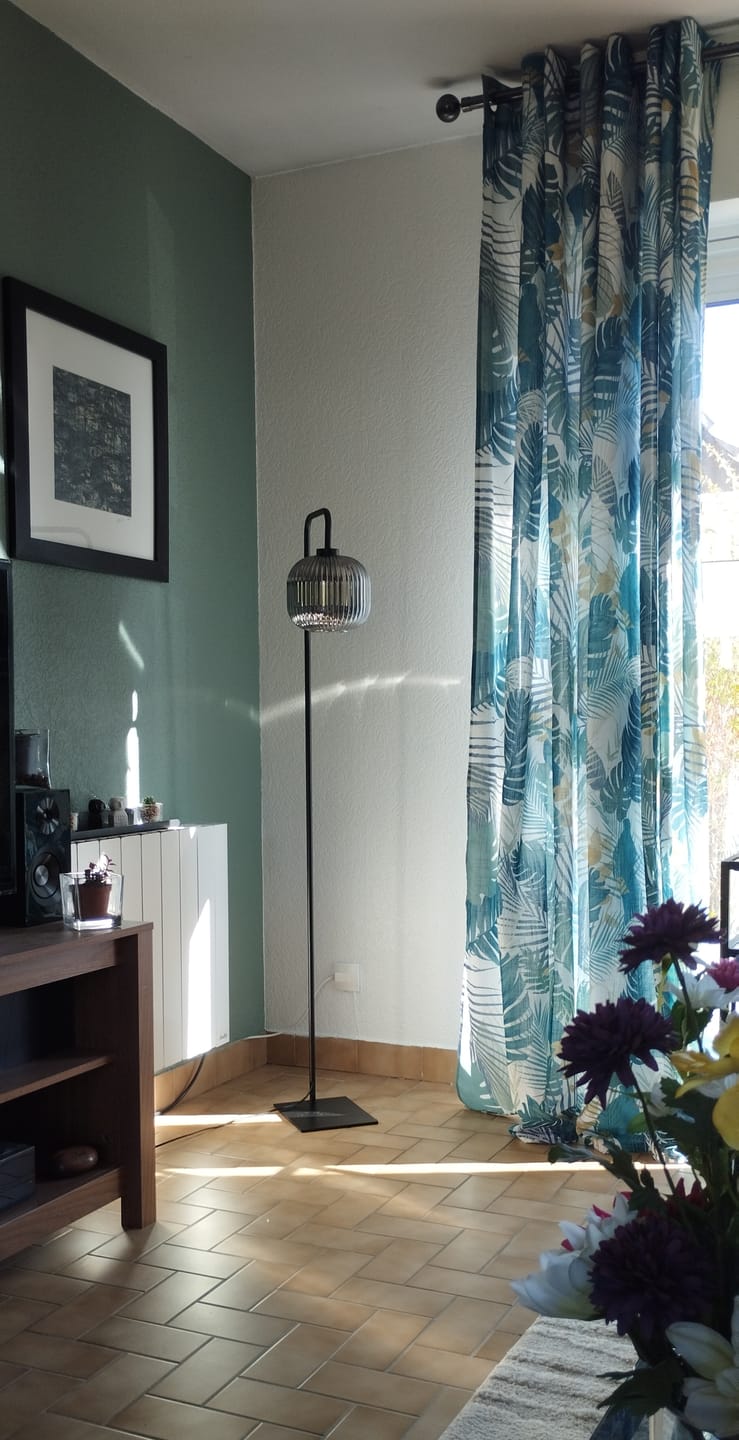 Customer photo review of Lampadaire en verre vintage CRISTALI | A personnaliser