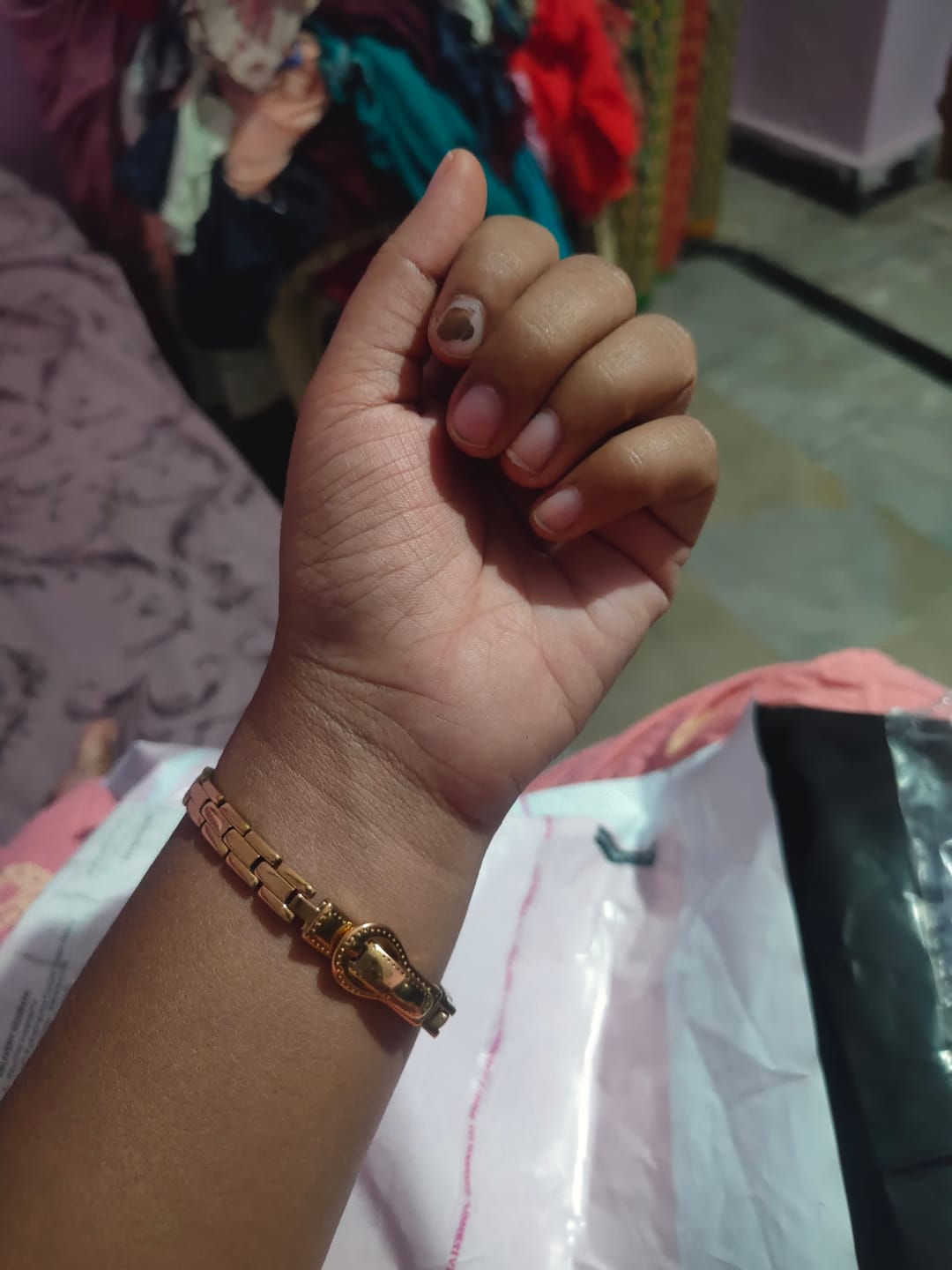 Customer photo review of Rectangular Rhythm Link Bracelet