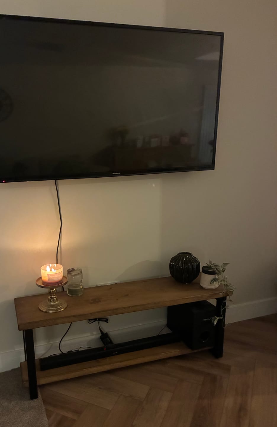 Customer photo review of Industrial style TV Stand | Media Unit