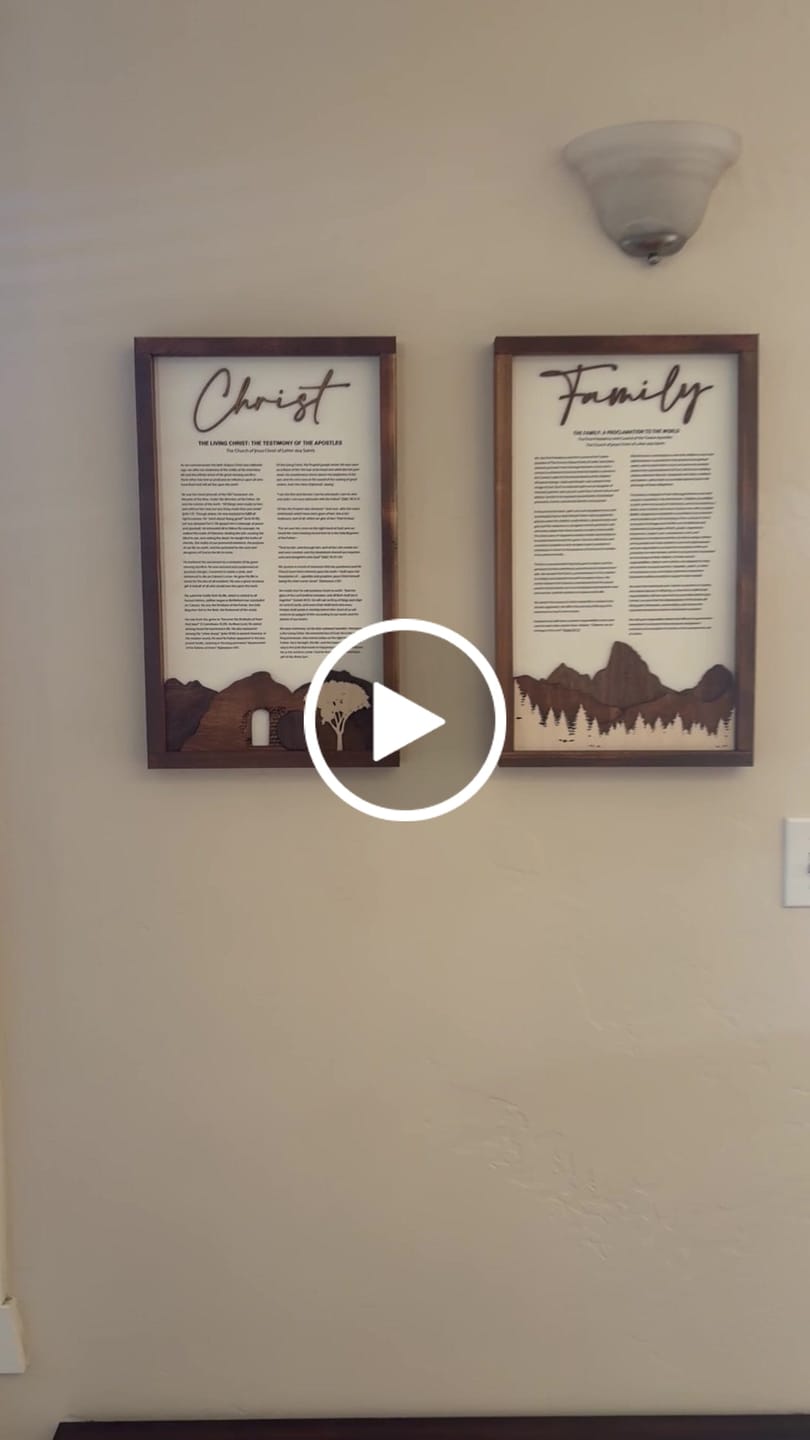 Customer video review of The Family: A Proclamation to the World | Framed Proclamation Sign with Multi-layered Scenes