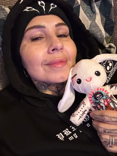 Customer photo review of Barbara the Bunny 8-inch Sprout Plushie