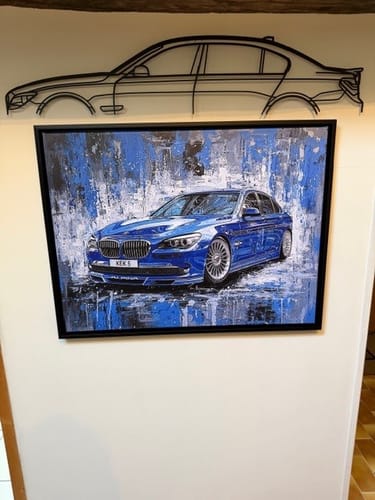 Customer photo review of Your Custom Car Silhouette Metal Wall Art Service