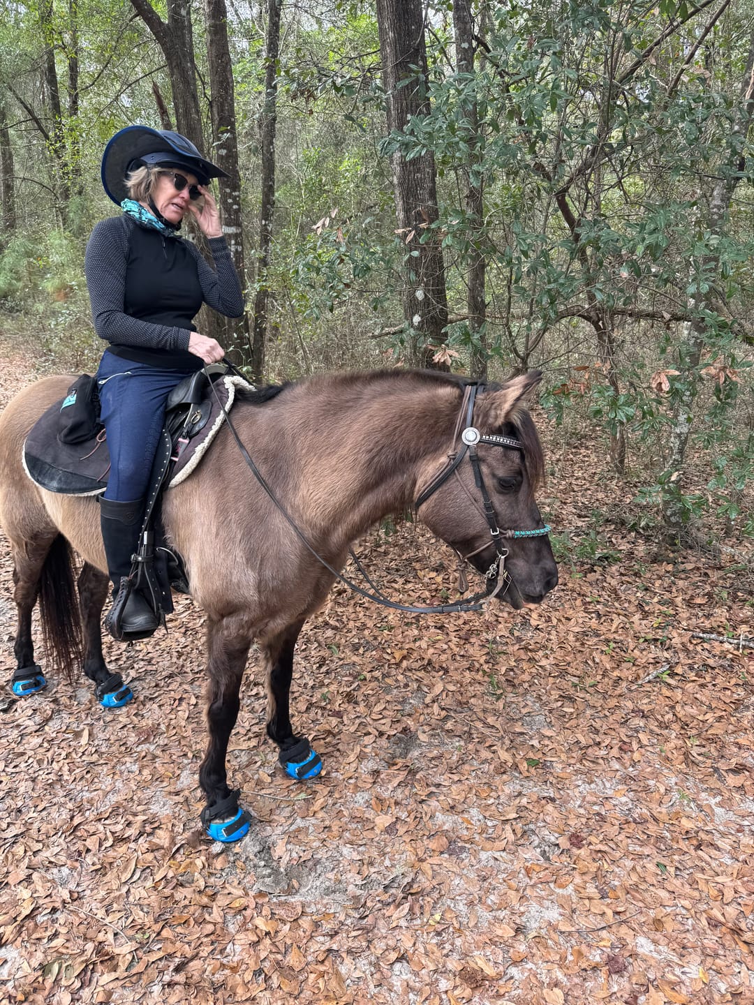 Customer photo review of Renegade® Viper Vivid™ Hoof Boot - Blue Sapphire