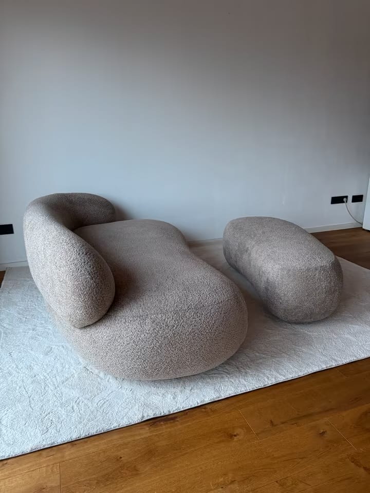 Customer photo review of Siri Puf İkili Koltuk Kahve Bej Teddy