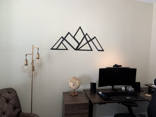 Customer photo review of Geometric Mountains - Metal Wall Art