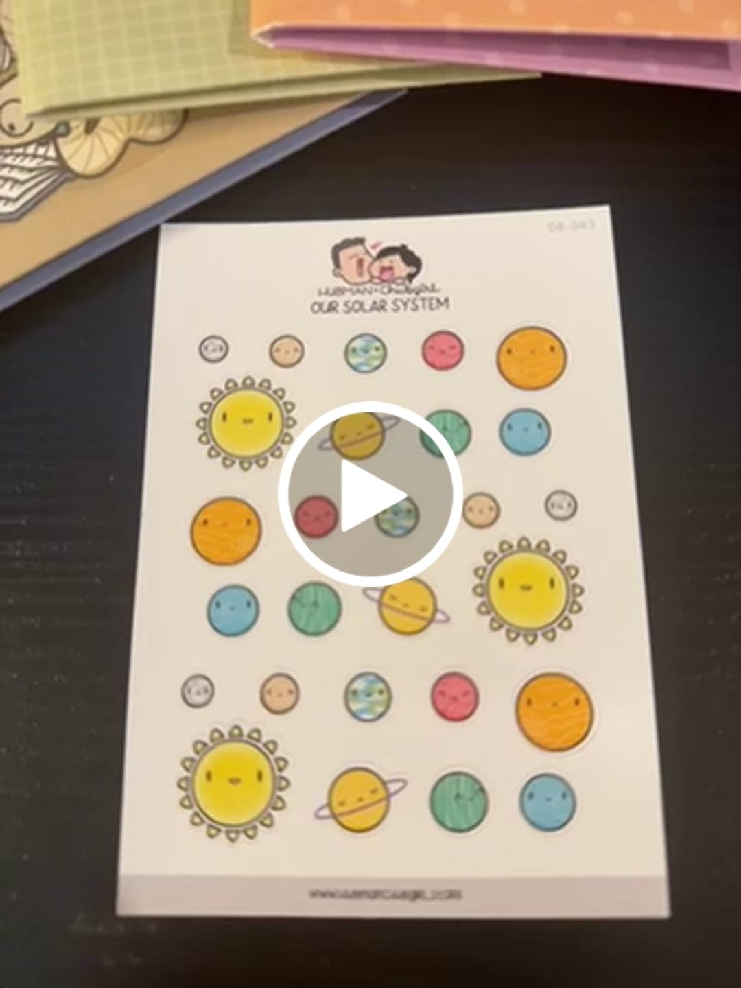 Customer video review of Our Solar System Planner Stickers
