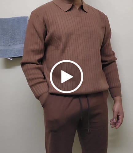 Customer video review of Seagull Collar Long-sleeved Knit Sweater