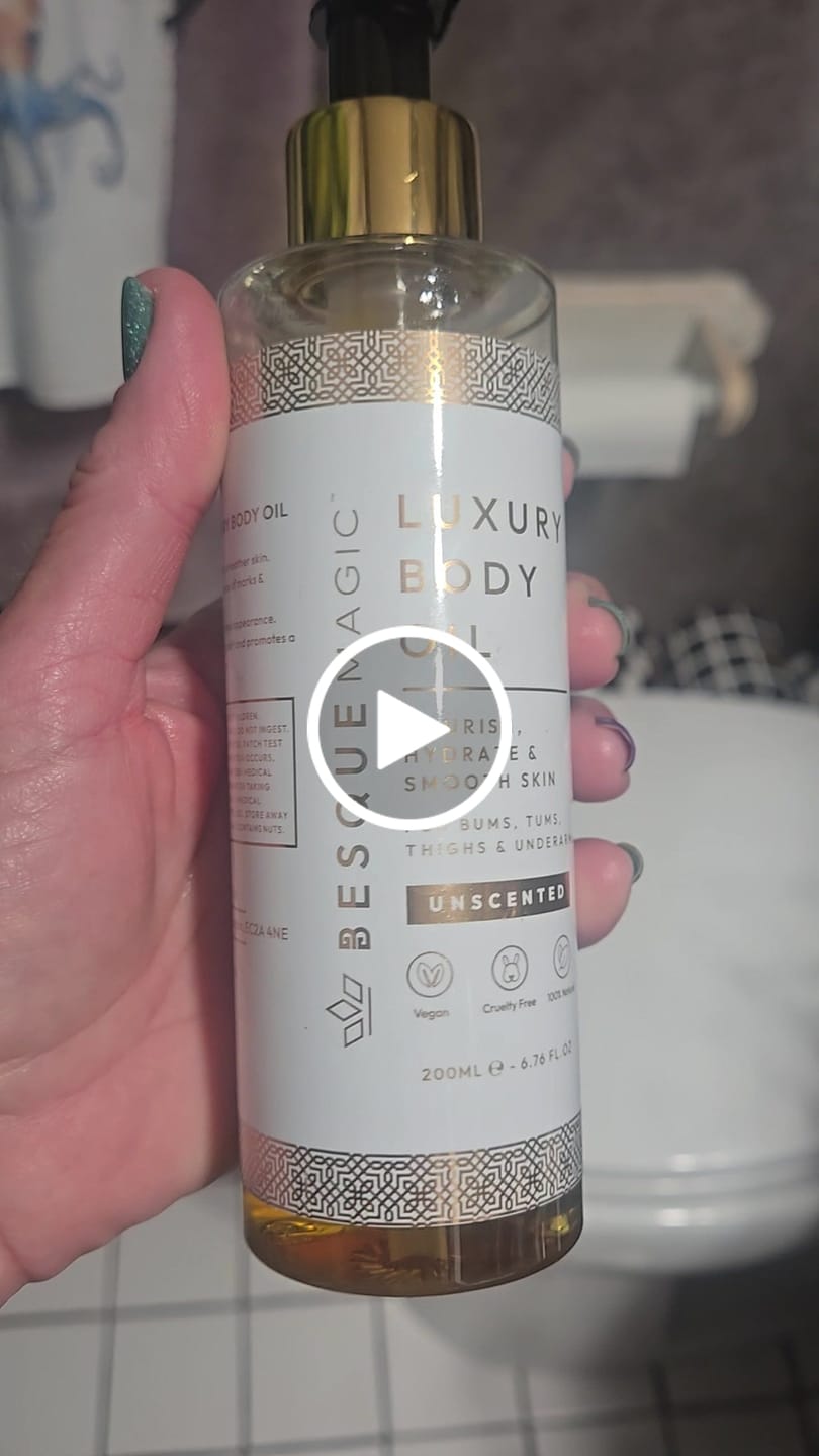 Customer video review of Besque® Magic Body Oil XL - Unscented