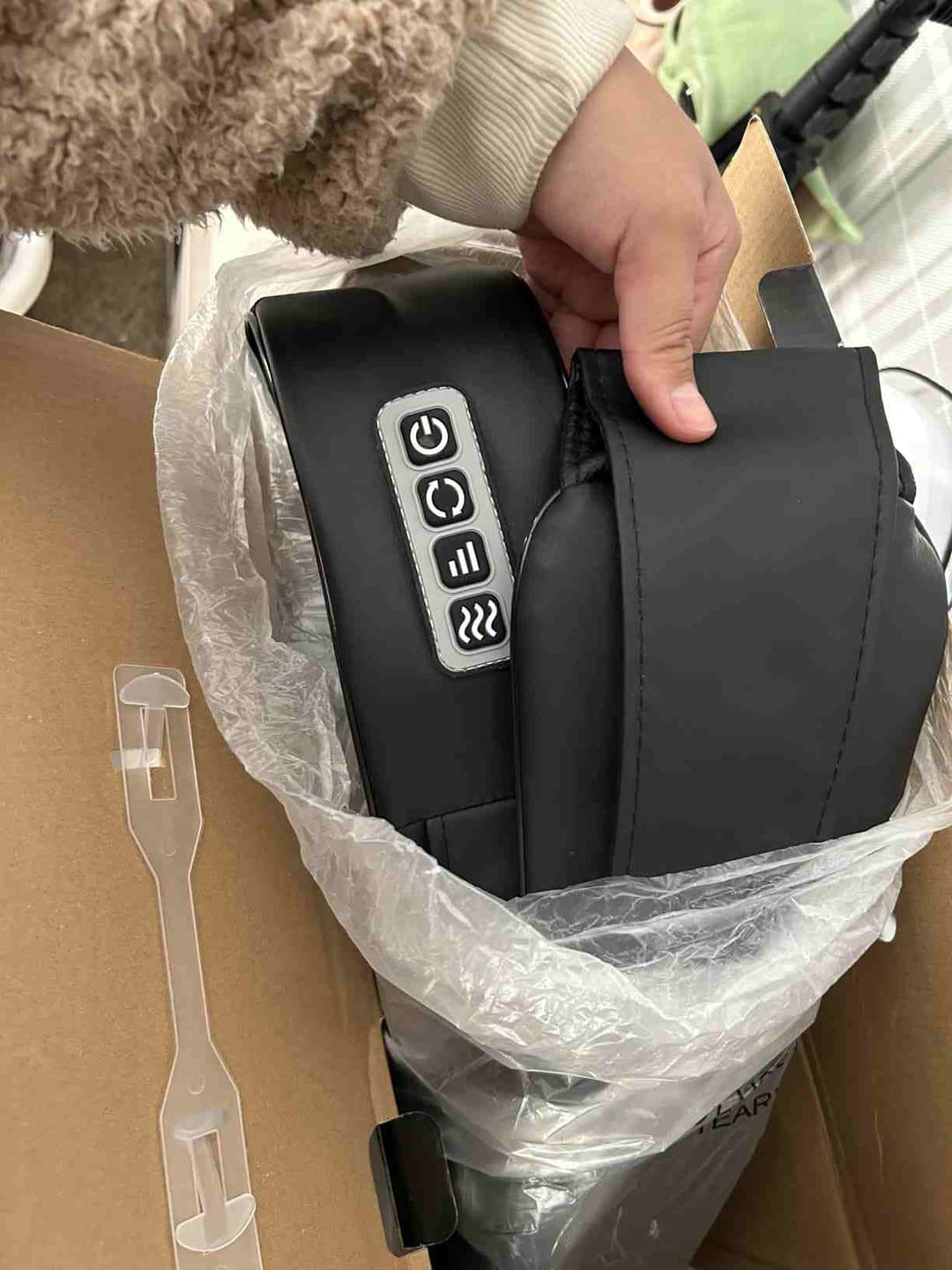 Customer photo review of Back and Neck Massager with Heat | Deep Tissue