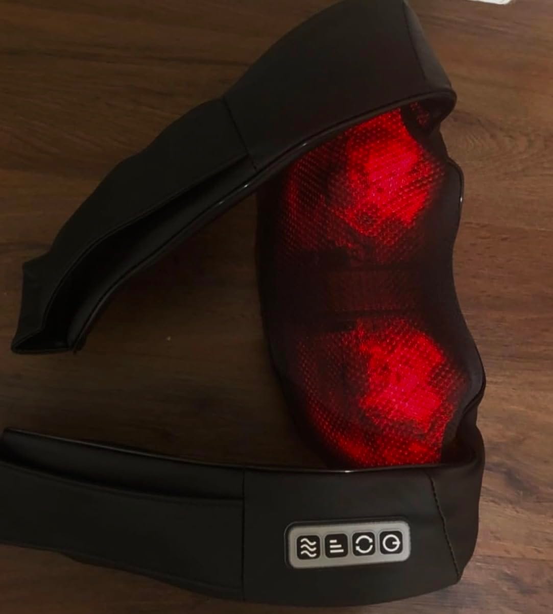 Customer photo review of Back and Neck Massager with Heat | Deep Tissue