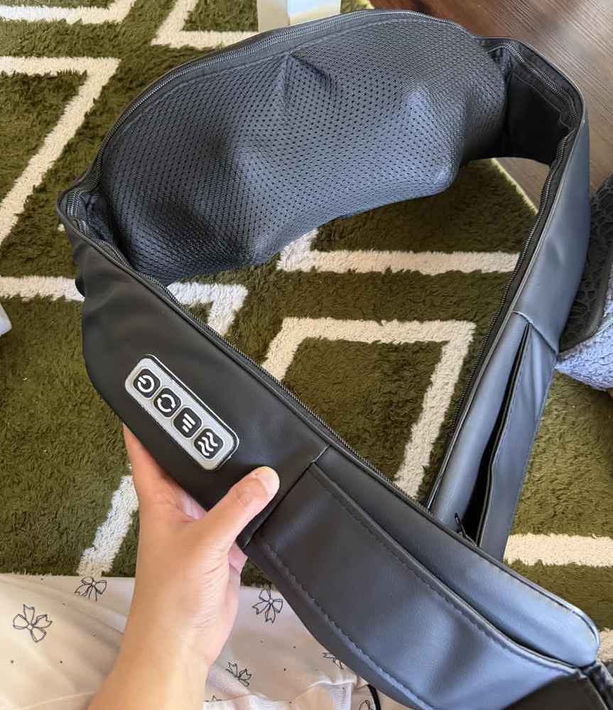 Customer photo review of Back and Neck Massager with Heat | Deep Tissue