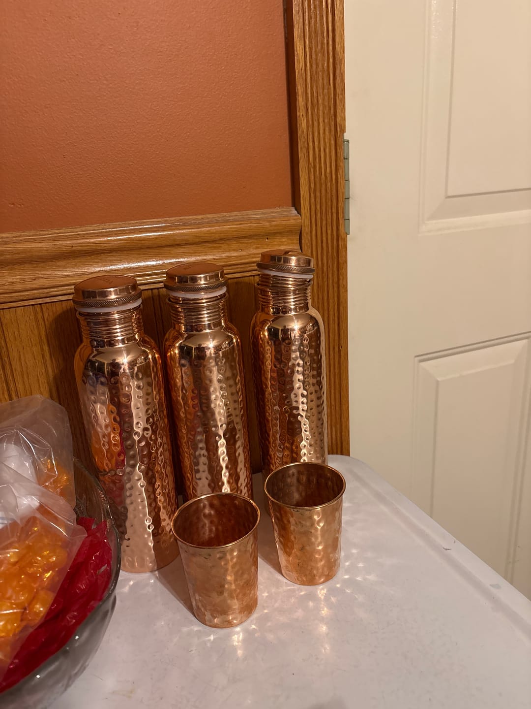 Customer photo review of Himalayan Ayurvedic Pure Copper Bottle