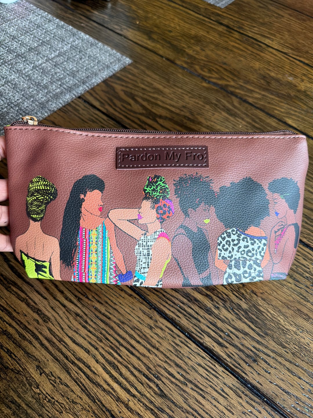 Customer photo review of Squad Espresso Brown Cosmetic Bag