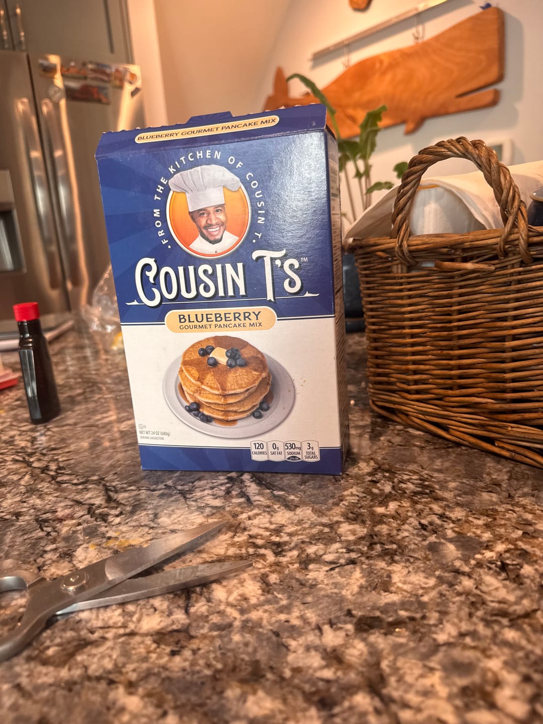 Customer photo review of Cousin T's Gourmet King Trump Pancake & Waffle Mix