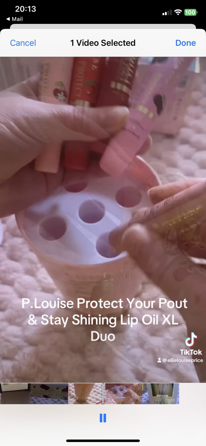 Customer photo review of Protect Your Pout Lip Conditioner XL Gift Set