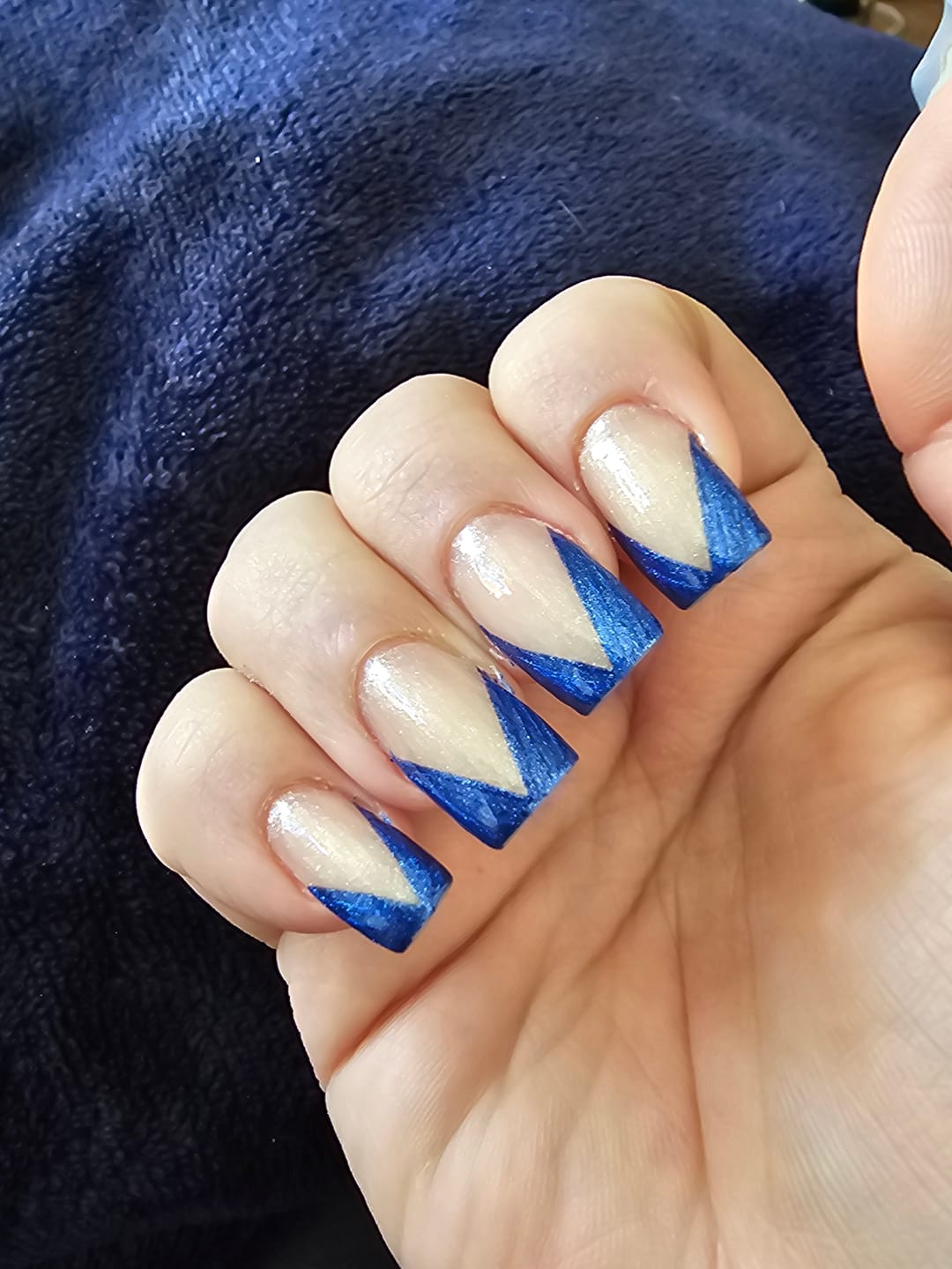 Customer photo review of UV / LED Color Gel - glimmer denim blau - Art. 80075