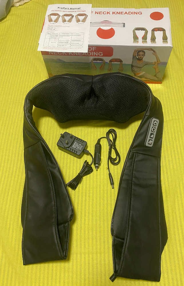 Customer photo review of Back and Neck Massager with Heat | Deep Tissue