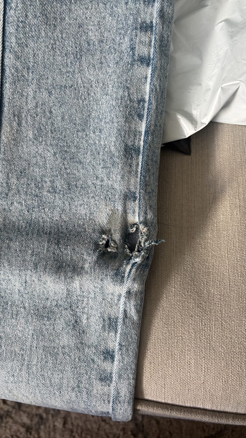 Customer photo review of Pantalón Wide Leg Pocket Blue