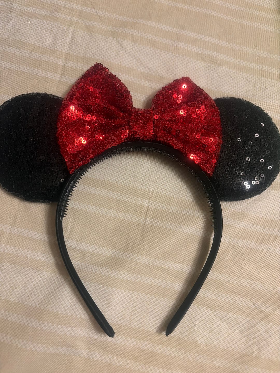 Customer photo review of Black & Red Mickey Ears