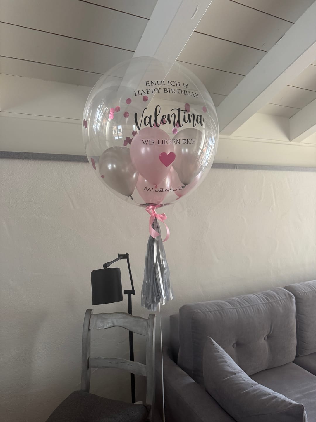 Customer photo review of Pink Konfetti 18th Birthday Designer Ballon