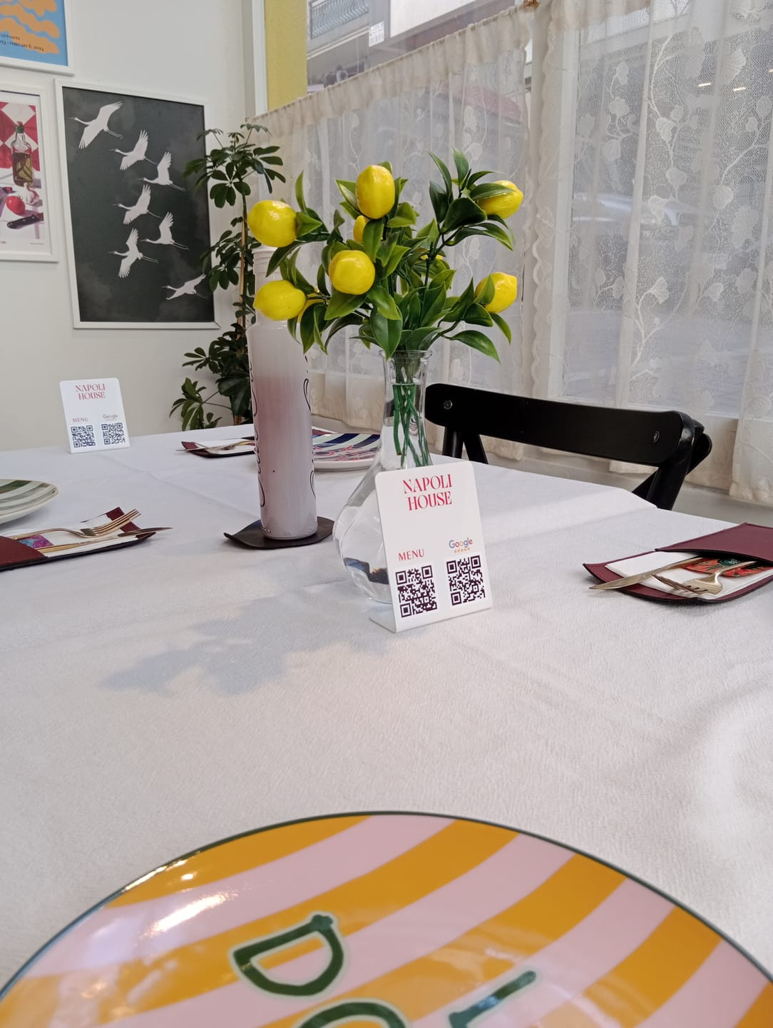 Customer photo review of Metal QR Menü Standı