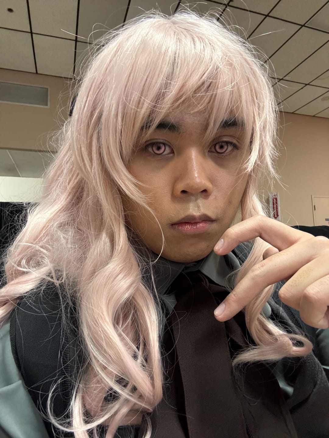 Customer photo review of Cosplay KOI Pink Coloured Contact Lenses