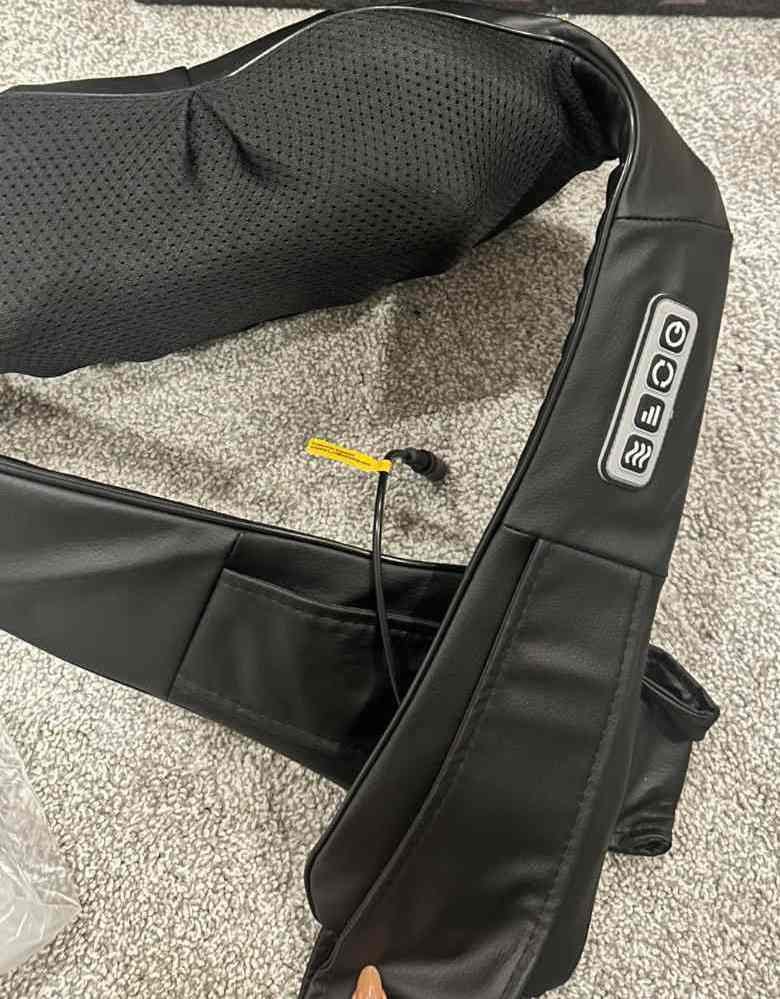 Customer photo review of Back and Neck Massager with Heat | Deep Tissue