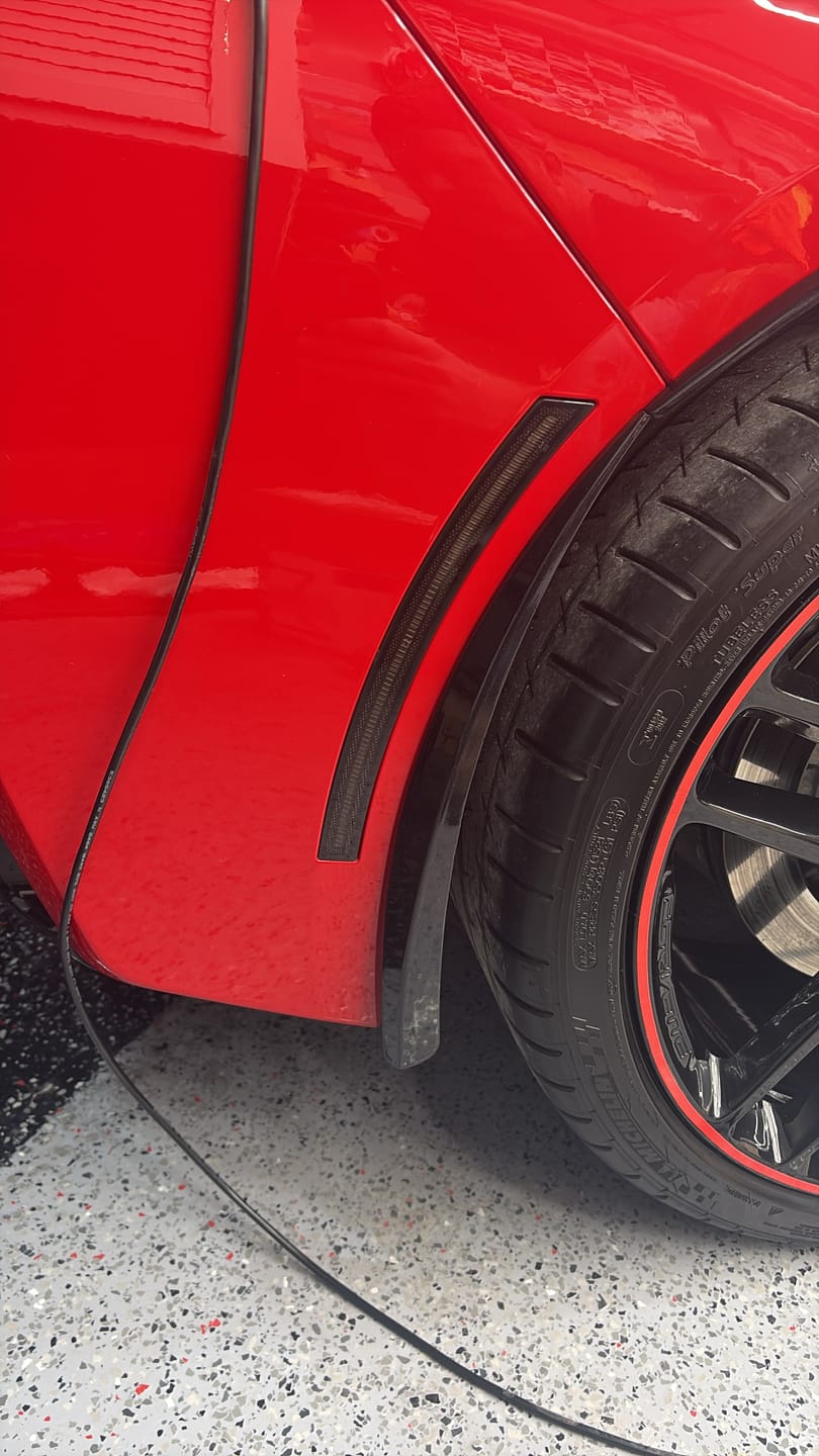 Customer photo review of Corvette C7 Extended Front & Rear Splash Guards