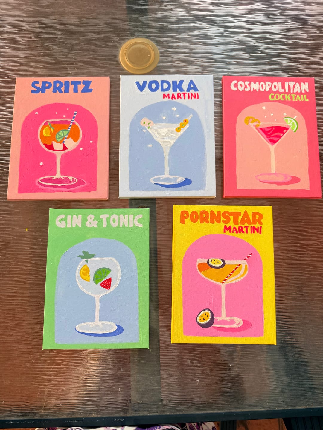 Customer photo review of 6 Mini Paintings - Colorful Cocktail Set