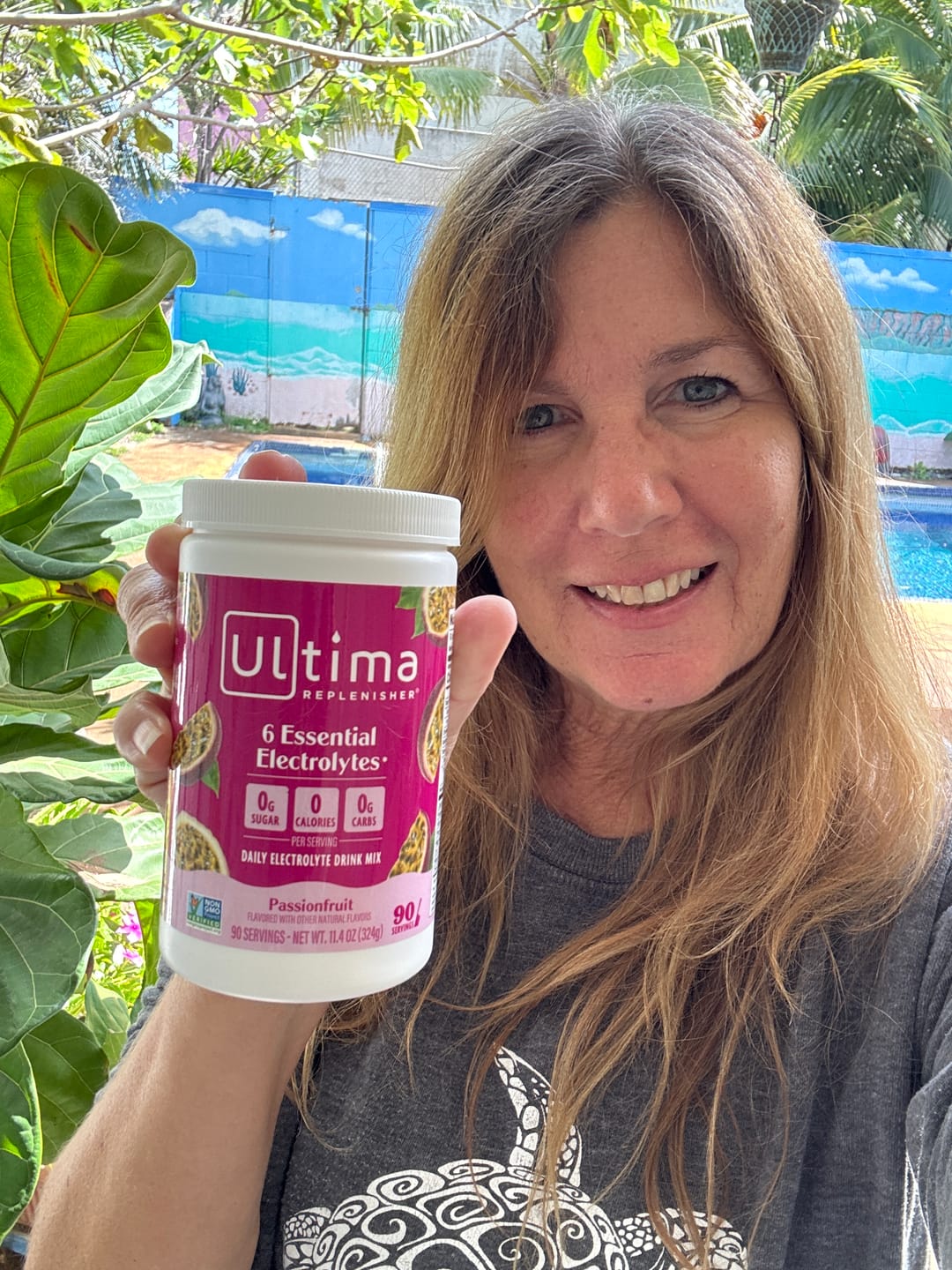 Customer photo review of Passionfruit Electrolyte Hydration Powder - 90 Serving Canister