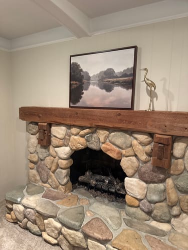 Customer photo review of Still Riverbank Canvas Art – Horizontal